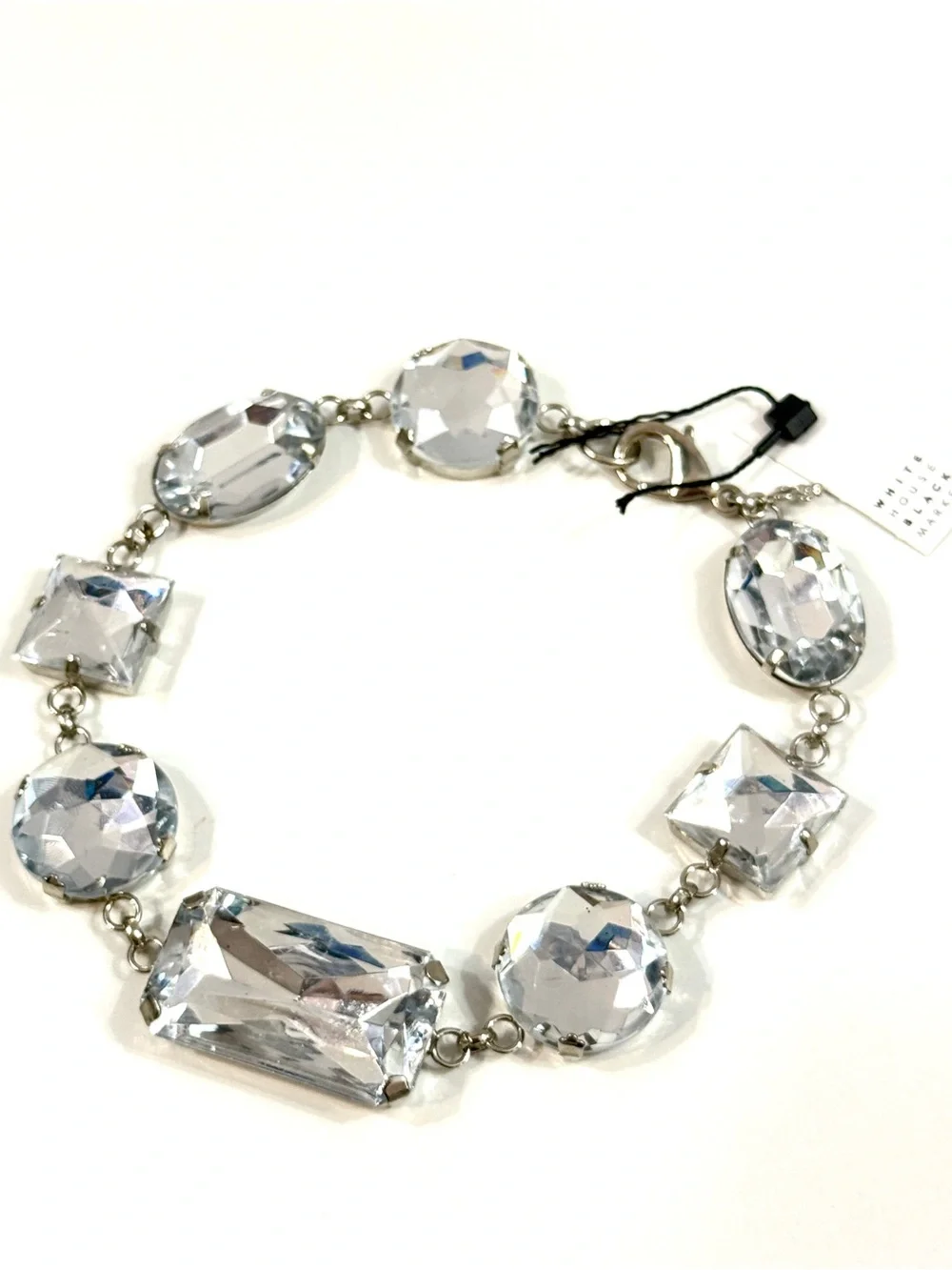 WHBM Clear Crystal Statement Choker Necklace NWT